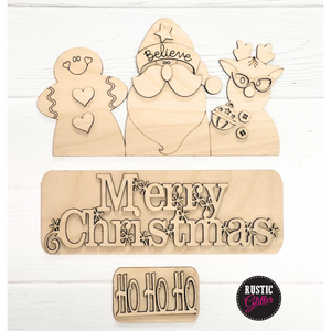 Merry Christmas Add-on Kit for Interchangeable Farmhouse Truck and Sign| DIY Kit | Unfinished