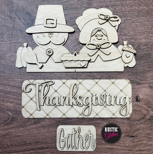 Pilgrim Thanksgiving Add-on Kit for Interchangeable Farmhouse Truck and Sign| DIY Kit | Unfinished