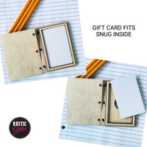 Teacher Notebook Gift Card Holder |  Personalized | Teacher Gift
