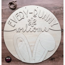 Load image into Gallery viewer, Every Bunny Welcome Door Hanger | DIY Kit | Unfinished

