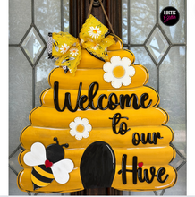 Load image into Gallery viewer, Welcome to our Hive Door Hanger | DIY Kit | Unfinished

