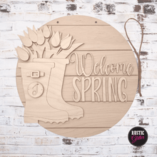 Load image into Gallery viewer, Welcome Spring Door Hanger | DIY Kit | Unfinished
