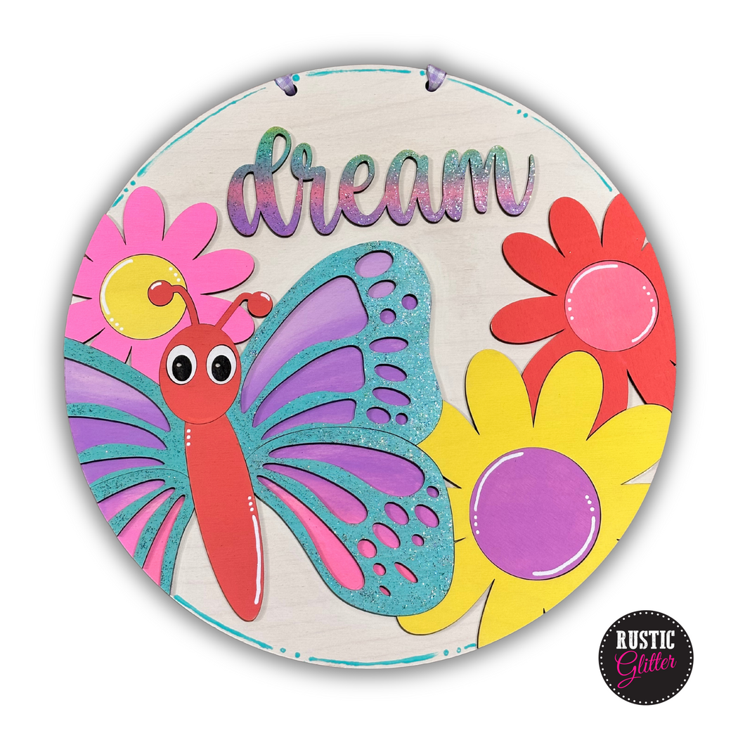 Butterfly Youth Door Hanger Sign | DIY Kit | Unfinished