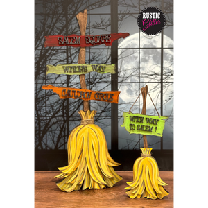 Witch's Broom Shelf Sitter | DIY KIT