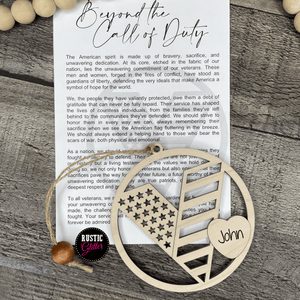 Beyond the Call of Duty - Veteran Ornament | Gift | Personalized Option | Story Card
