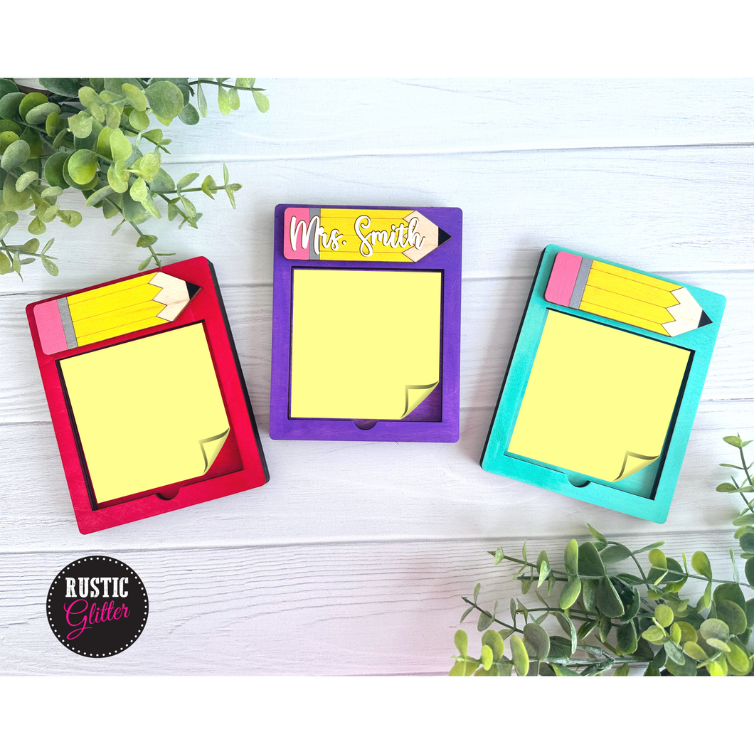 Teacher Notepad Holder | Personalized | Teacher Gift | DIY Kit | Unfinished