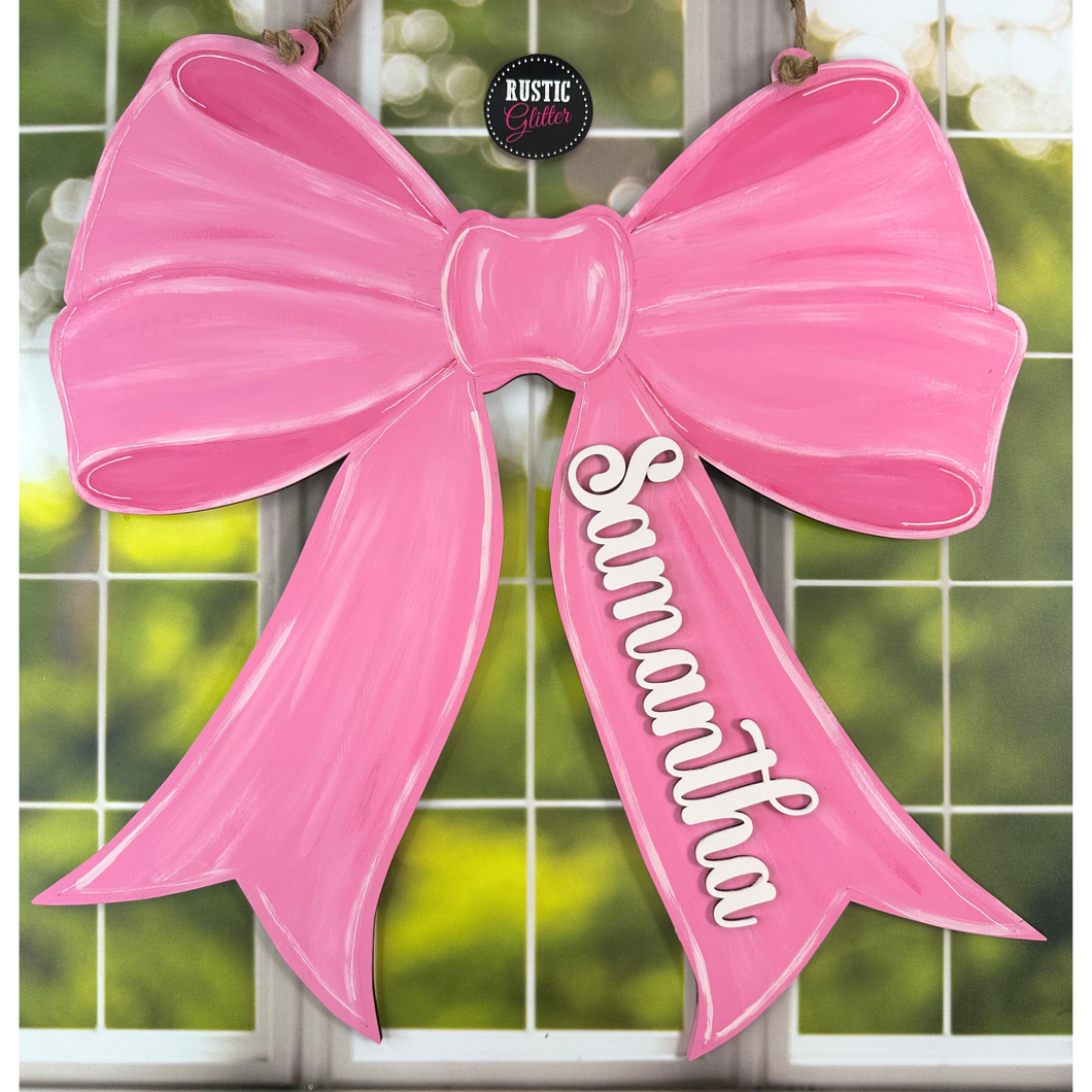 Coquette Bow Door Hanger Sign | DIY Kit | Unfinished