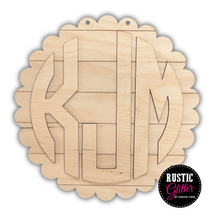 Load image into Gallery viewer, Monogram Youth Door Hanger Sign | DIY Kit | Unfinished
