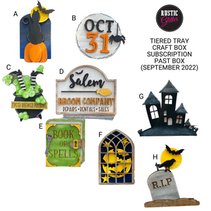 Halloween Tiered Tray Craft Kit | DIY Kit | UNFINISHED | PAST SUBSCRIPTION BOX