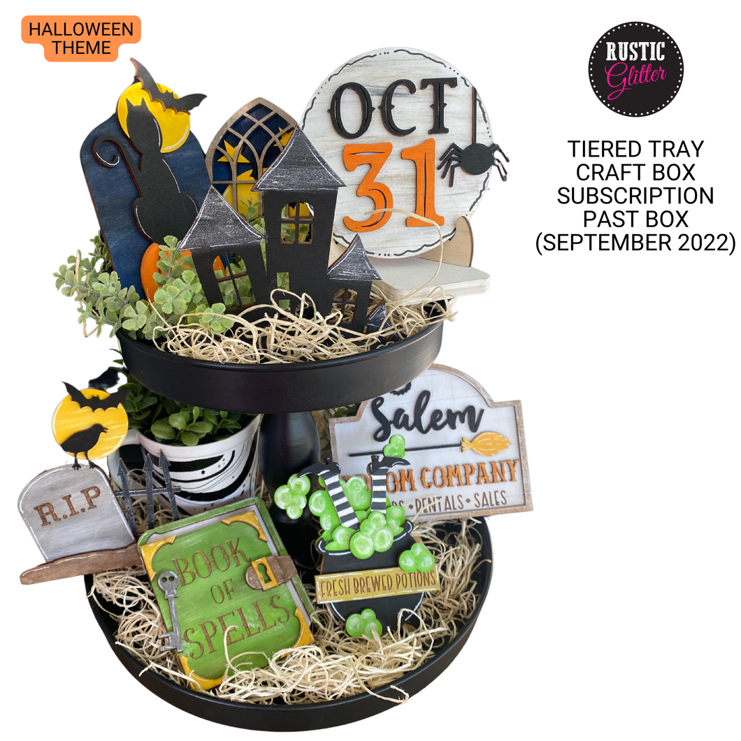 Halloween Tiered Tray Craft Kit | DIY Kit | UNFINISHED | PAST SUBSCRIPTION BOX