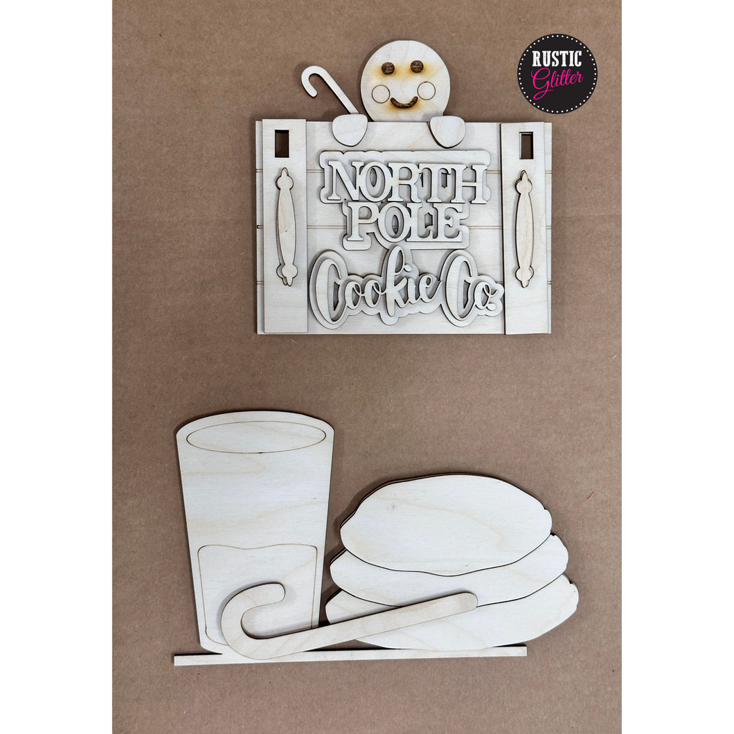 North Pole Cookie Co. Add-on Kit for Interchangeable Small Post | DIY Kit | Unfinished