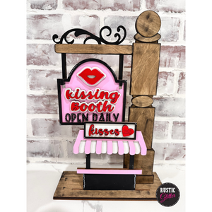 Kissing Booth Valentine's Add-on Kit for Interchangeable Small Post | DIY Kit | Unfinished