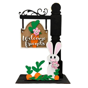 Welcome Friends Bunny Add-on Kit for Interchangeable Small Post | DIY Kit | Unfinished