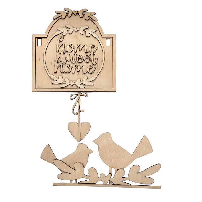 Home Tweet Home Birds Add-on Kit for Interchangeable Small Post | DIY Kit | Unfinished