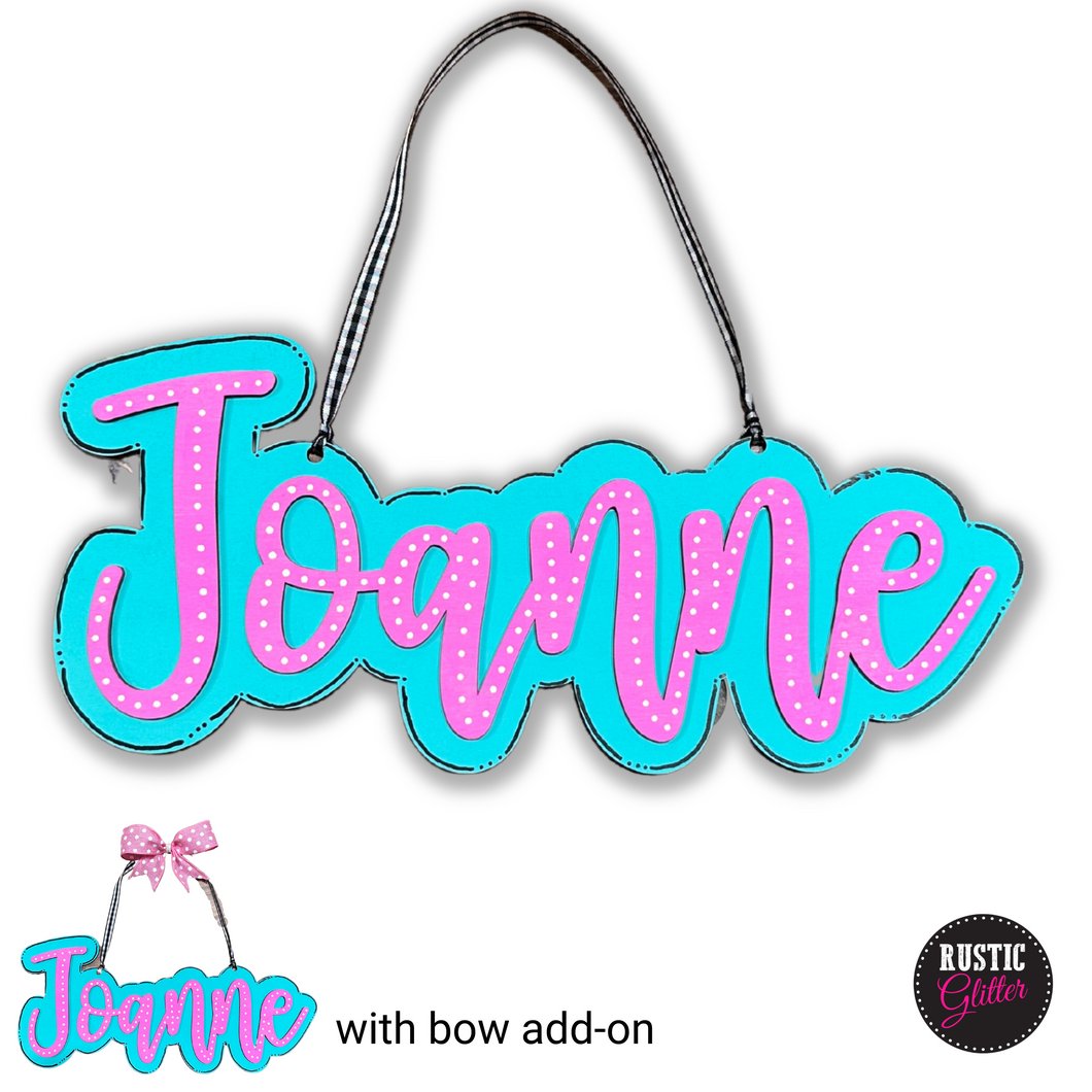 Name Bubble Youth Door Hanger Sign | DIY Kit | Unfinished