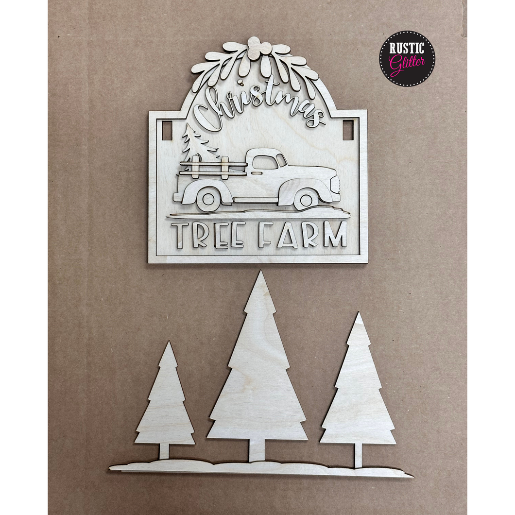 Christmas Tree Farm Add-on Kit for Interchangeable Small Post | DIY Kit | Unfinished