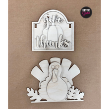 Load image into Gallery viewer, Give Thanks Add-on Kit for Interchangeable Small Post | DIY Kit | Unfinished
