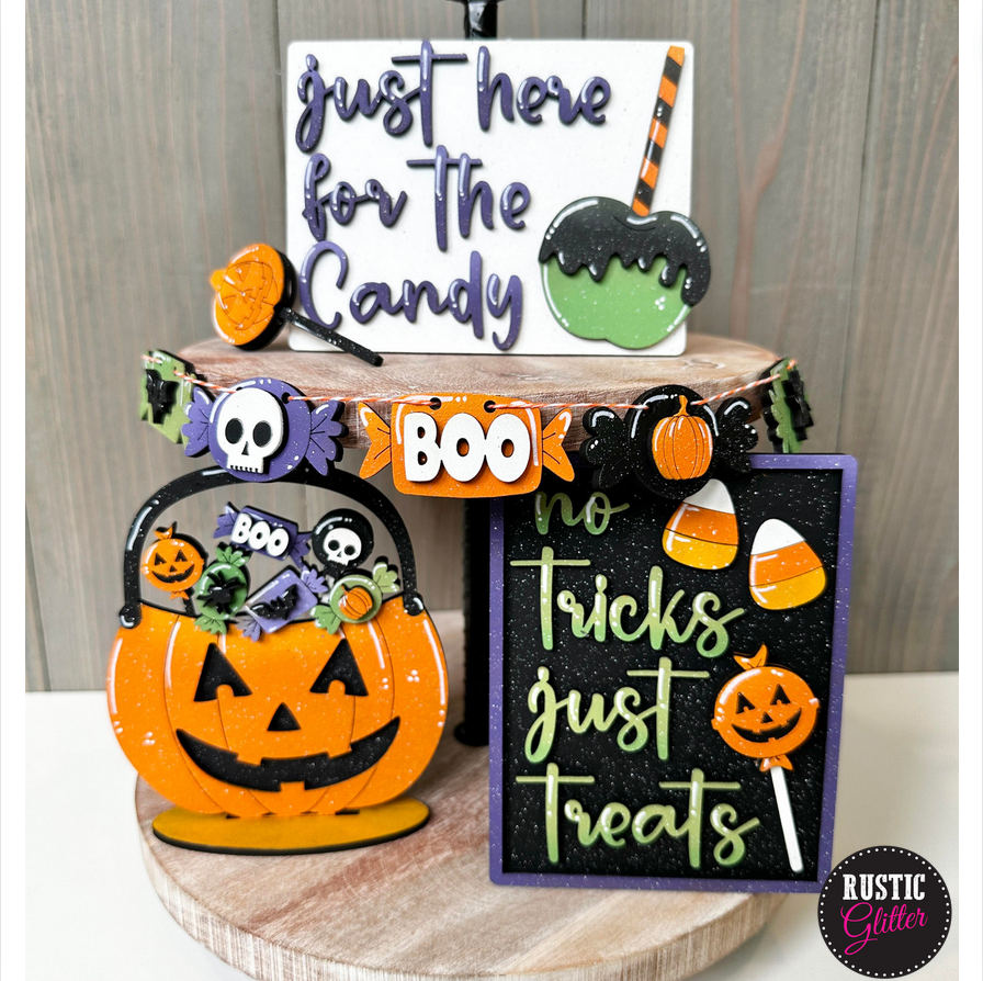 Halloween Candy Tiered Tray | DIY Kit | Unfinished