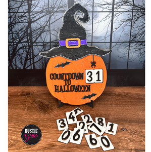 Halloween Countdown Witch Pumpkin | DIY Kit | Unfinished