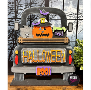 Halloween Pumpkin Witch Add-on Kit for Interchangeable Farmhouse Truck | DIY Kit | Unfinished