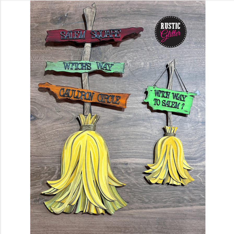 Witch's Broom Shelf Sitter | DIY KIT