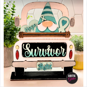 Cancer Survivor Add-on Kit for Interchangeable Farmhouse Truck and Sign | DIY Kit | Unfinished