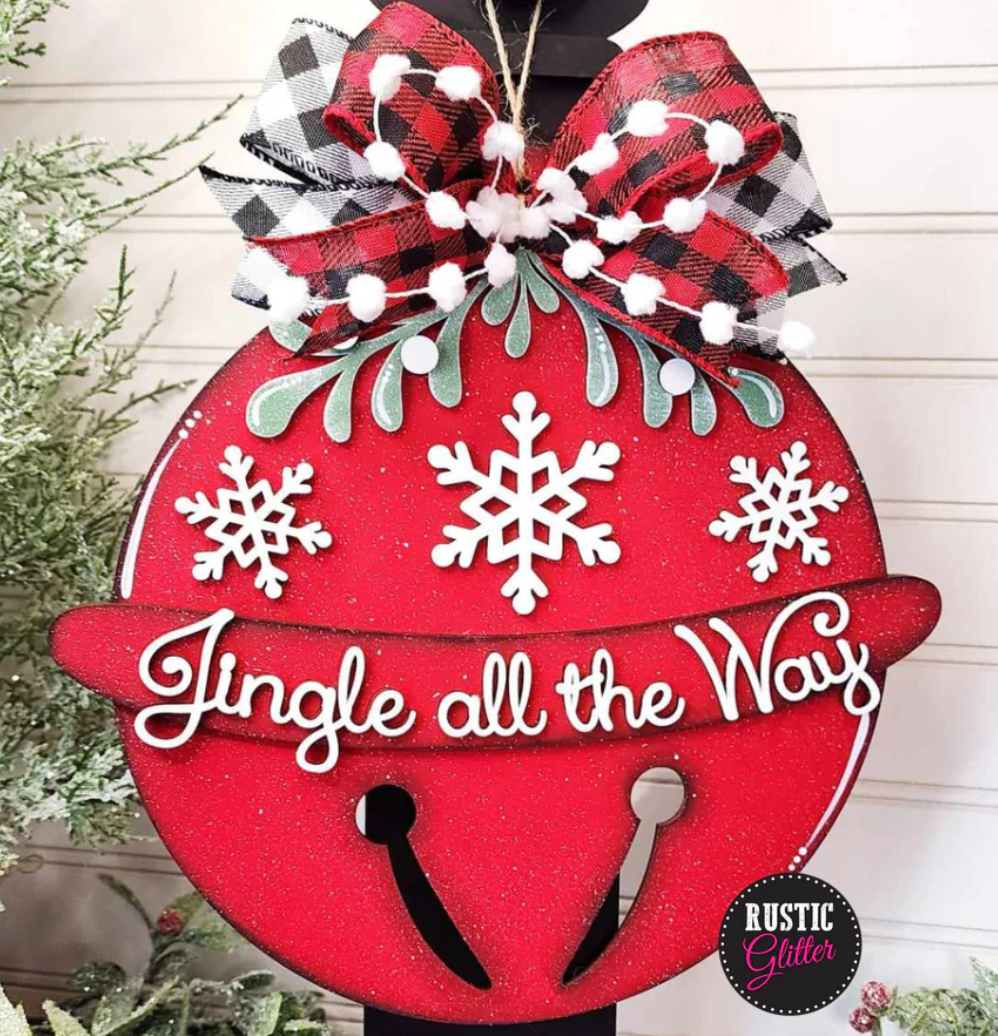 Jingle All The Way Door Hanger | DIY Kit | Unfinished