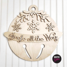 Load image into Gallery viewer, Jingle All The Way Door Hanger | DIY Kit | Unfinished
