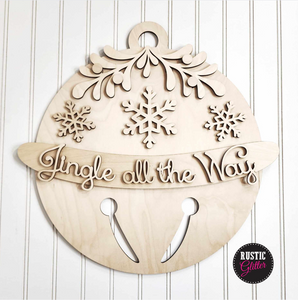 Jingle All The Way Door Hanger | DIY Kit | Unfinished