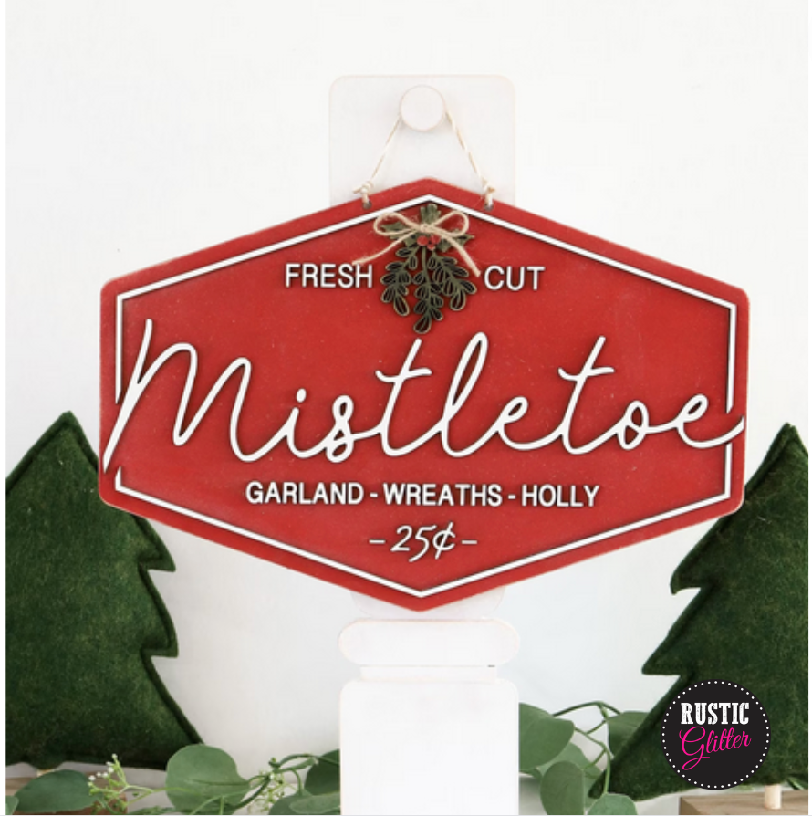 Mistletoe Door Hanger | DIY Kit | Unfinished