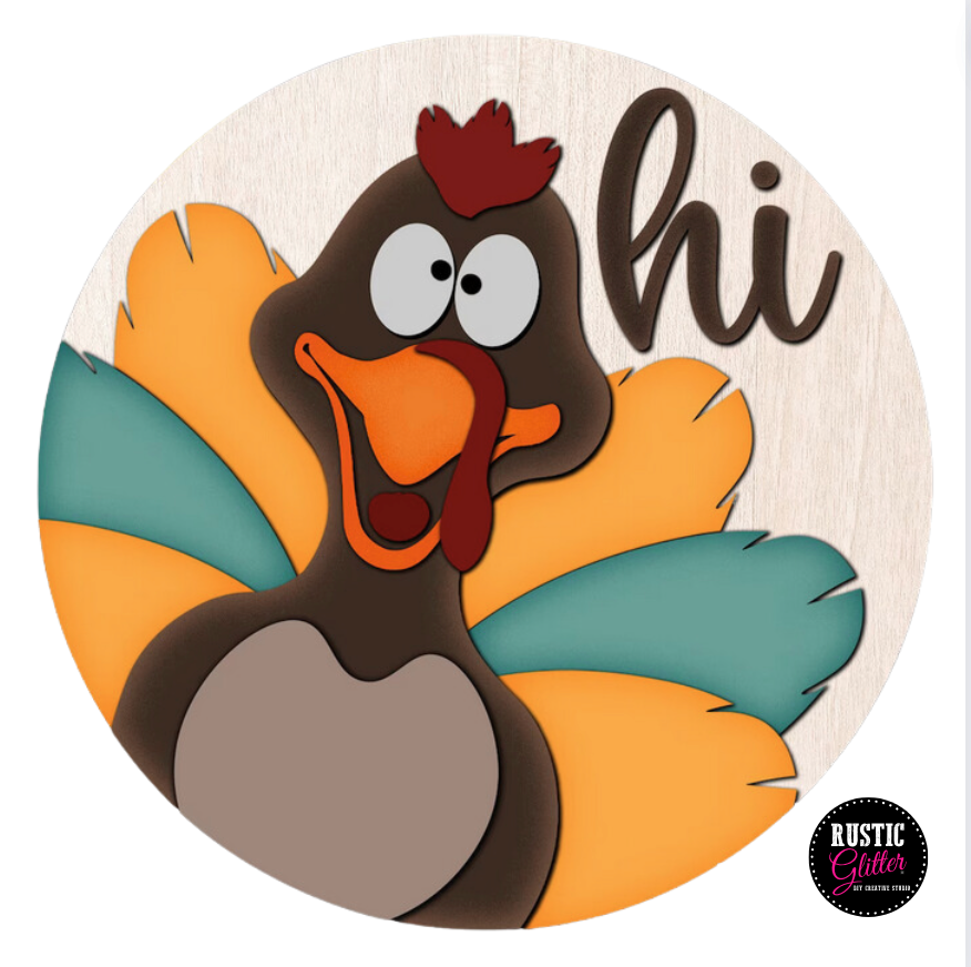 Turkey Youth Door Hanger Sign | DIY Kit | Unfinished