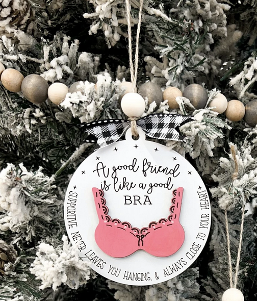 A Good Friend is Like a Good Bra Ornament Kit | Unfinished |  Gifts
