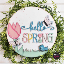 Load image into Gallery viewer, Hello Spring Door Hanger | DIY Kit | Unfinished

