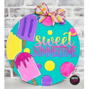 Sweet Summertime Popsicle Door Hanger | DIY Kit | Unfinished