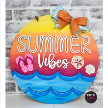 Load image into Gallery viewer, Summer Vibes Door Hanger | DIY Kit | Unfinished
