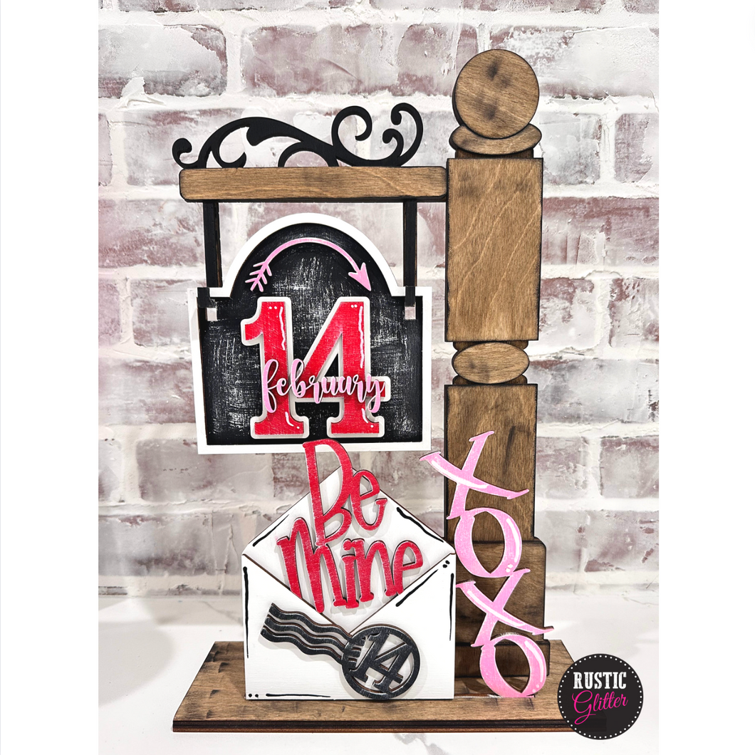 Love Letter Valentine's Add-on Kit for Interchangeable Small Post | DIY Kit | Unfinished