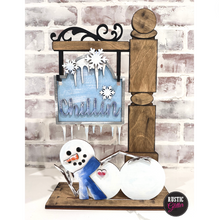 Load image into Gallery viewer, Chillin Snowman Add-on Kit for Interchangeable Small Post | DIY Kit | Unfinished
