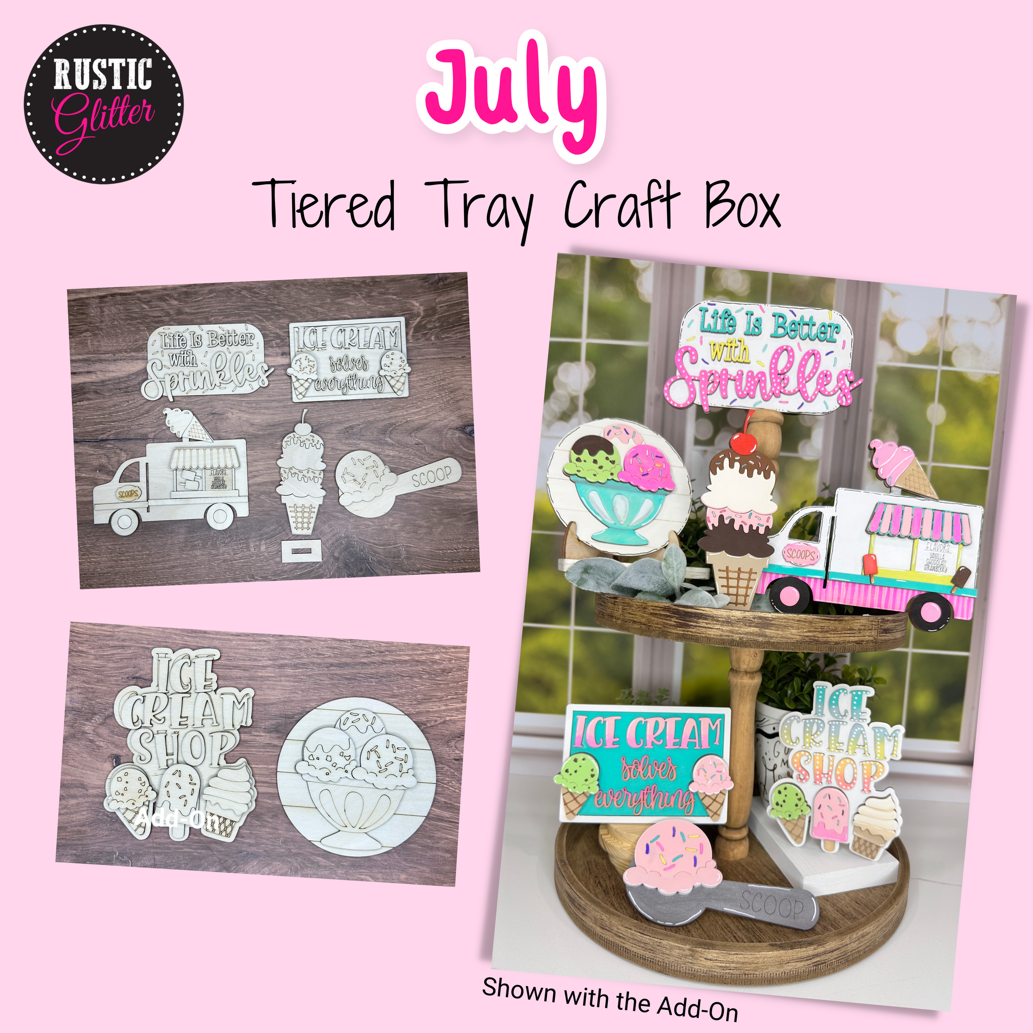Tiered Tray Craft Box - Monthly Subscription – Rustic Glitter
