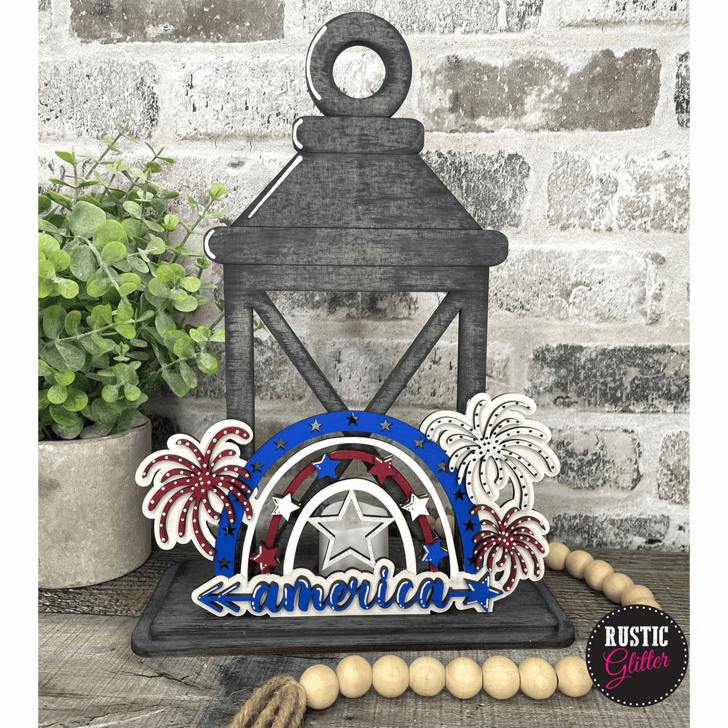 America  Insert for Interchangeable Lantern  | DIY Kit | Unfinished