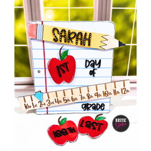 Load image into Gallery viewer, Interchangeable Back to School Sign | 1st, Last, 100th | Personalized
