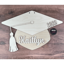 Load image into Gallery viewer, Graduation Cap Sign Door Hanger | DIY KIT| Unfinished
