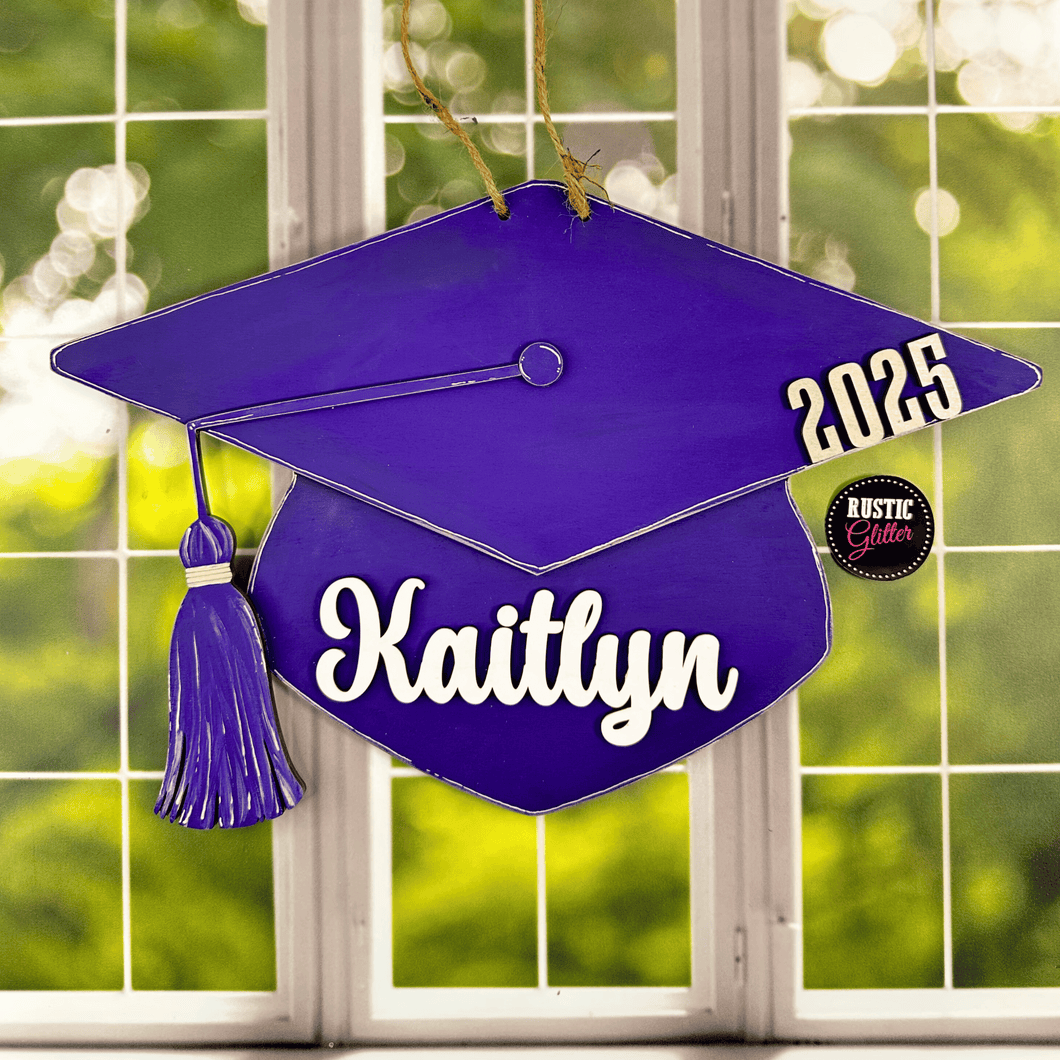 Graduation Cap Sign Door Hanger | DIY KIT| Unfinished