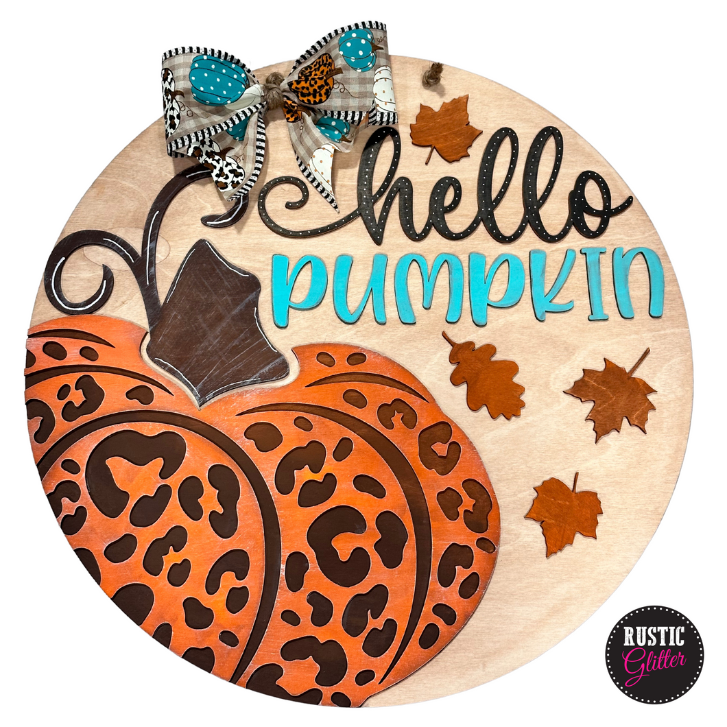Hello Pumpkin Door Hanger | DIY Kit | Unfinished