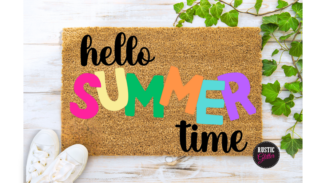 Hello Summer Time Doormat | DIY | Unfinished