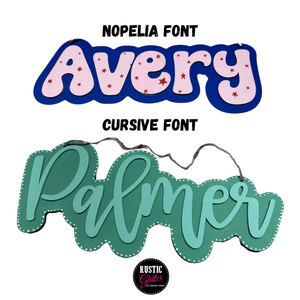 Name Bubble Kids' Door Hanger Sign | DIY Kit | Unfinished