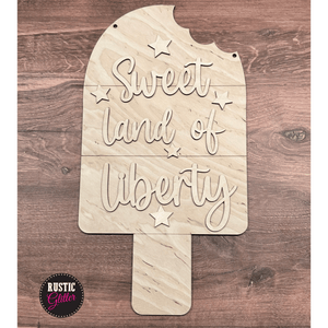 Sweet Land of Liberty Popsicle Door Hanger | DIY Kit | Unfinished