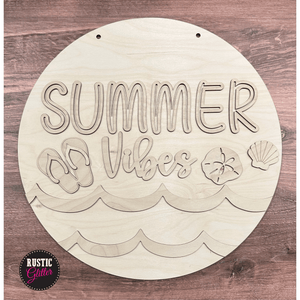 Summer Vibes Door Hanger | DIY Kit | Unfinished