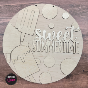 Sweet Summertime Popsicle Door Hanger | DIY Kit | Unfinished