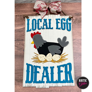 Local Egg Dealer Door Hanger | DIY Kit | Unfinished