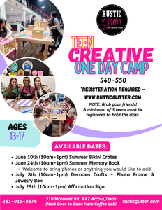 Teen Creative ONE DAY Camp (Ages 13-17)